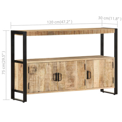 Odkládací Skříňka 120 X 30 X 75 Cm Masivní Mangovníkové Dřevo