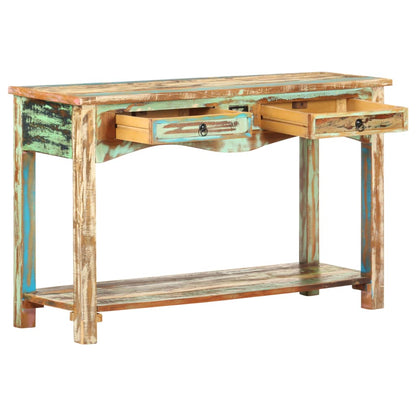 Konzolový Stolek 120 X 40 X 75 Cm Masivní Recyklované Dřevo Světle Hnědá