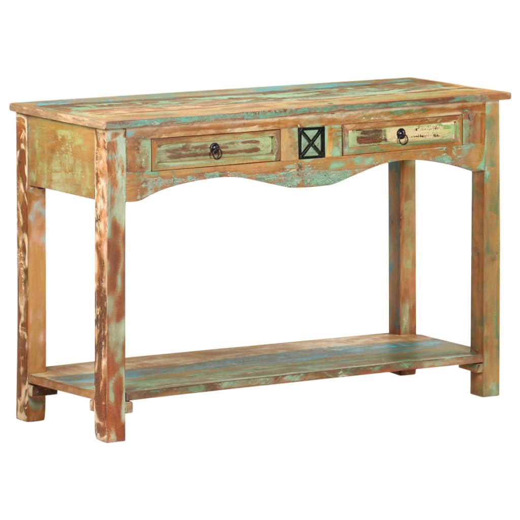 Konzolový Stolek 120 X 40 X 75 Cm Masivní Recyklované Dřevo Světle Hnědá