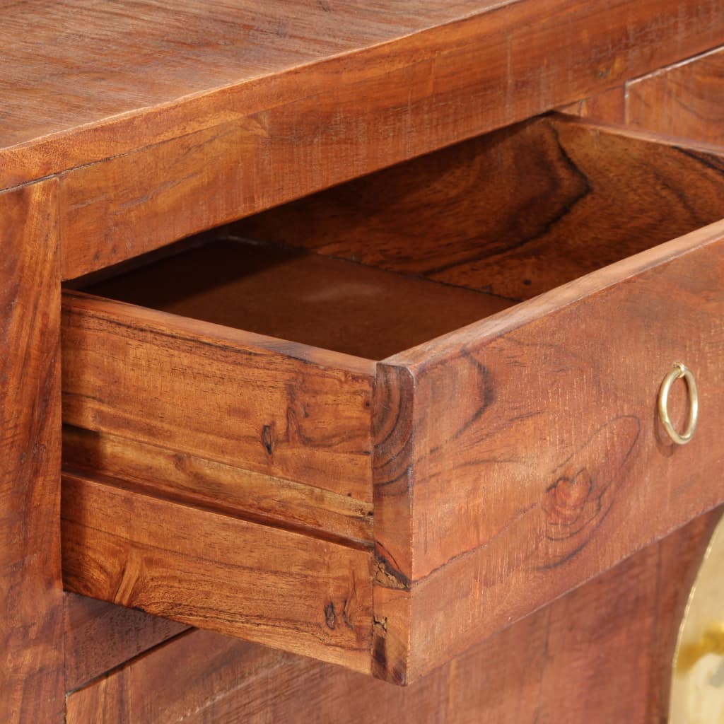 Příborník 140 X 40 X 80 Cm Masivní Akáciové Dřevo