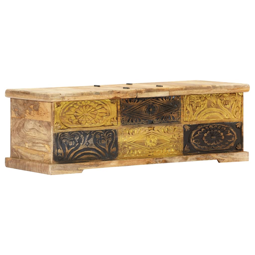 Konferenční Stolek 100 X 50 X 35 Cm Masivní Mangovníkové Dřevo