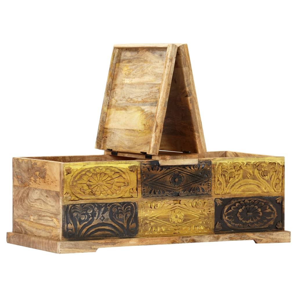 Konferenční Stolek 100 X 50 X 35 Cm Masivní Mangovníkové Dřevo