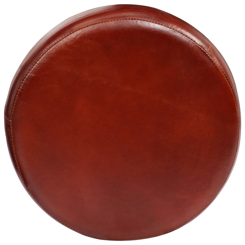 Barové Stoličky 2 Ks Pravá Kůže