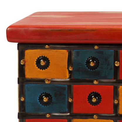 Úložný Box Červený 110 X 40 X 40 Cm Masivní Akáciové Dřevo