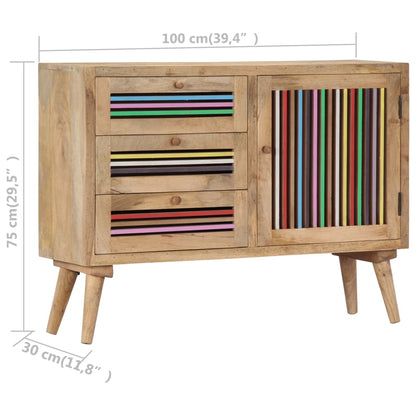 Příborník 100 X 30 X 75 Cm Masivní Mangovníkové Dřevo