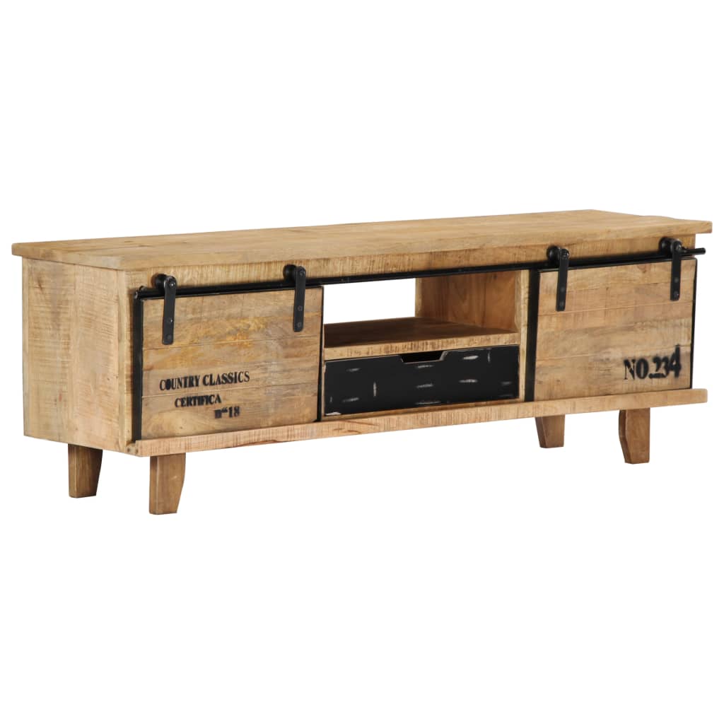 Tv Stolek 120 X 30 X 40 Cm Masivní Mangovníkové Dřevo