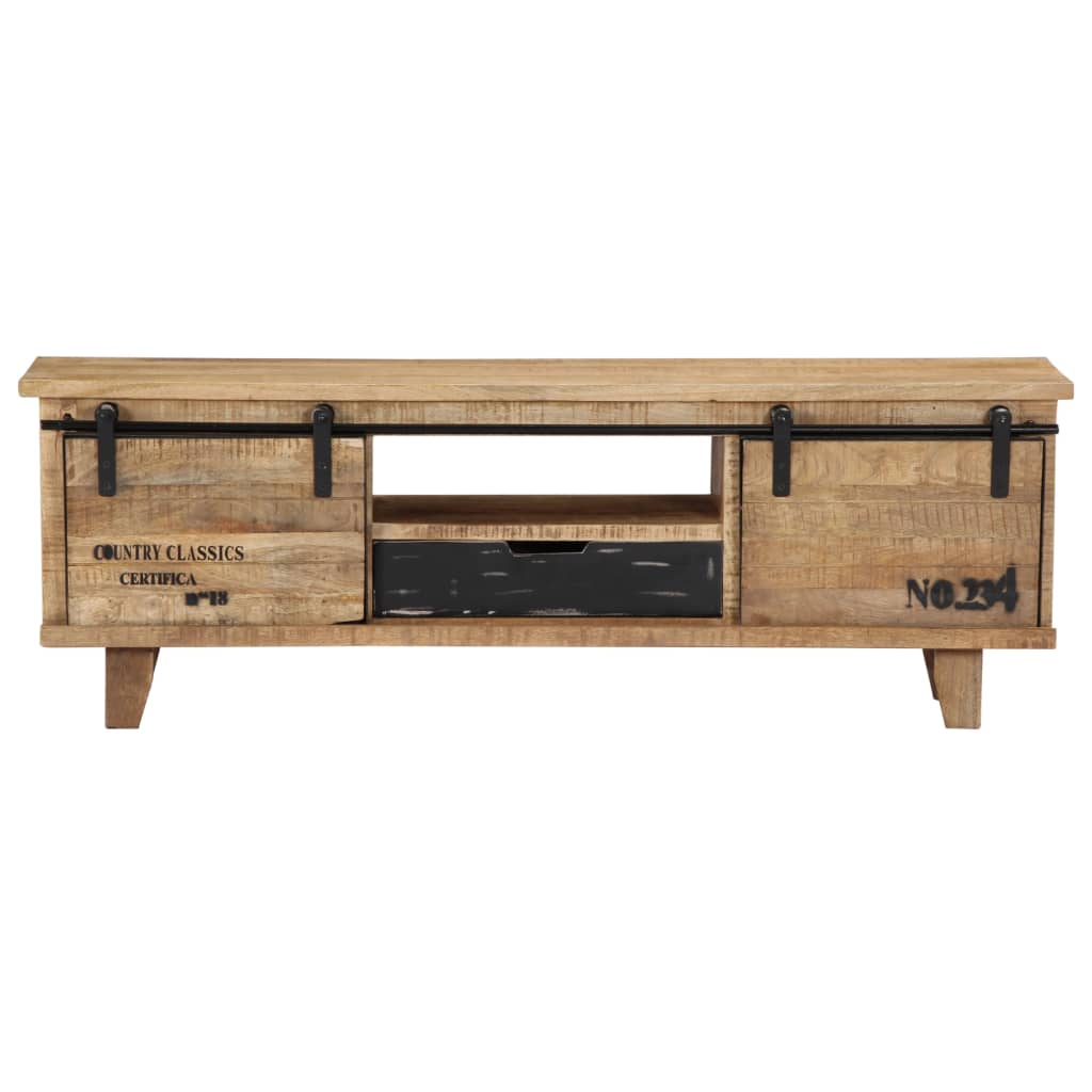 Tv Stolek 120 X 30 X 40 Cm Masivní Mangovníkové Dřevo