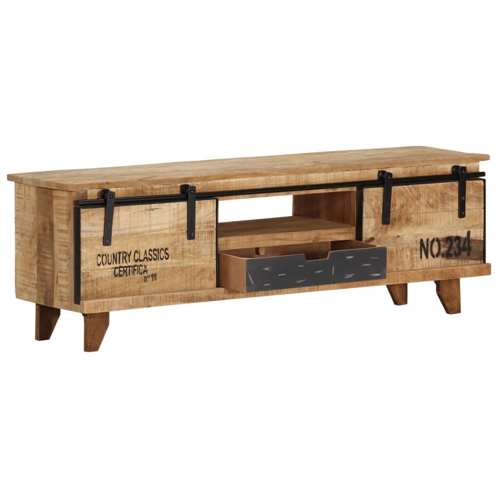 Tv Stolek 120 X 30 X 40 Cm Masivní Mangovníkové Dřevo