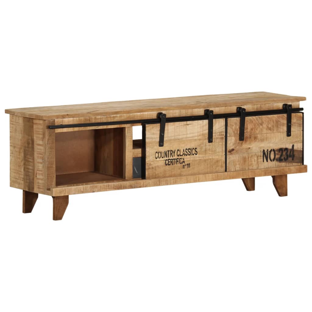 Tv Stolek 120 X 30 X 40 Cm Masivní Mangovníkové Dřevo
