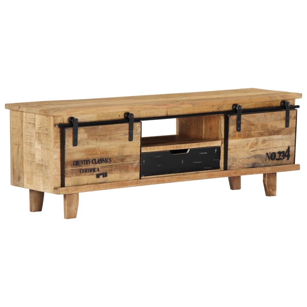 Tv Stolek 120 X 30 X 40 Cm Masivní Mangovníkové Dřevo