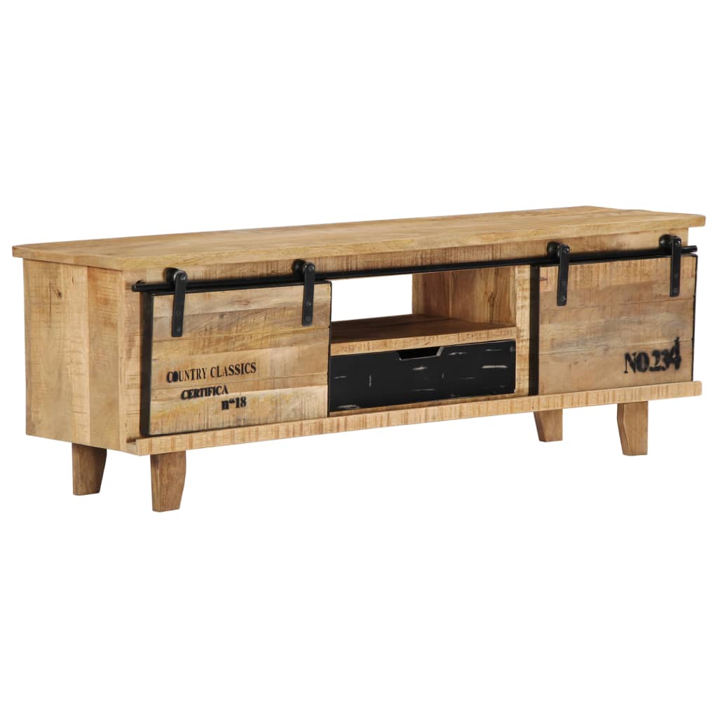 Tv Stolek 120 X 30 X 40 Cm Masivní Mangovníkové Dřevo