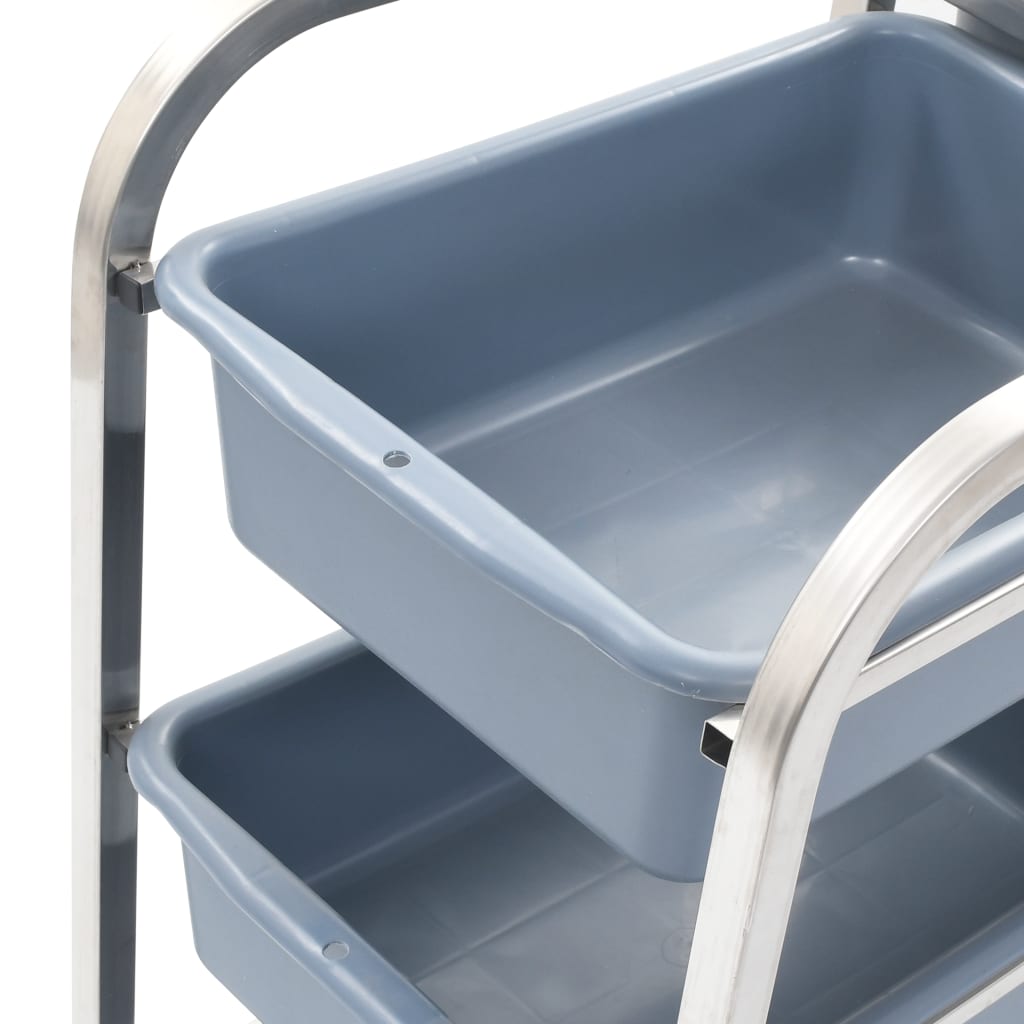 Kuchyňský Vozík S Plastovými Nádobami 82 X 43,5 X 93 Cm
