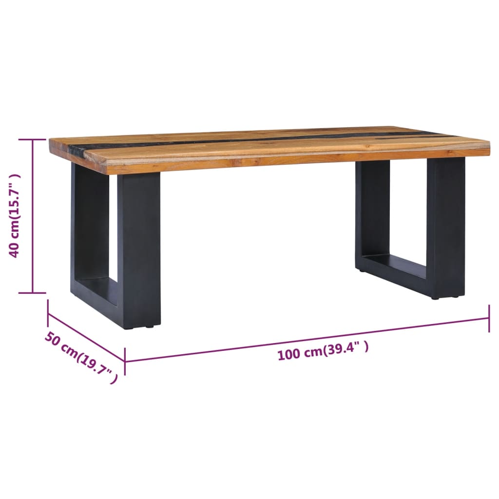 Konferenční Stolek 100 X 50 X 40 Cm Masivní Teak A