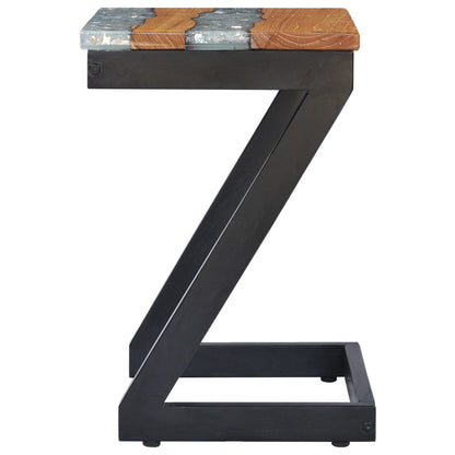 Konferenční Stolek 30 X 30 X 50 Cm Masivní Teak A Polyresin