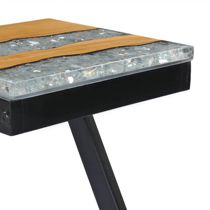 Konferenční Stolek 30 X 30 X 50 Cm Masivní Teak A Polyresin