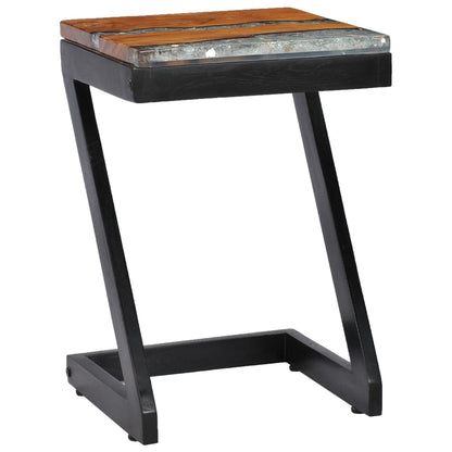 Konferenční Stolek 30 X 30 X 50 Cm Masivní Teak A Polyresin