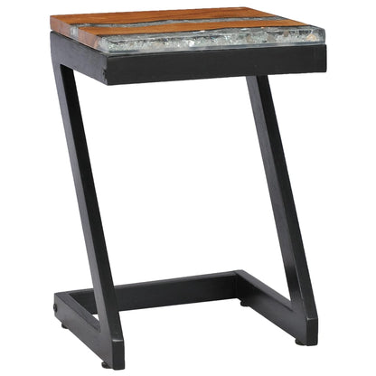 Konferenční Stolek 30 X 30 X 50 Cm Masivní Teak A Polyresin