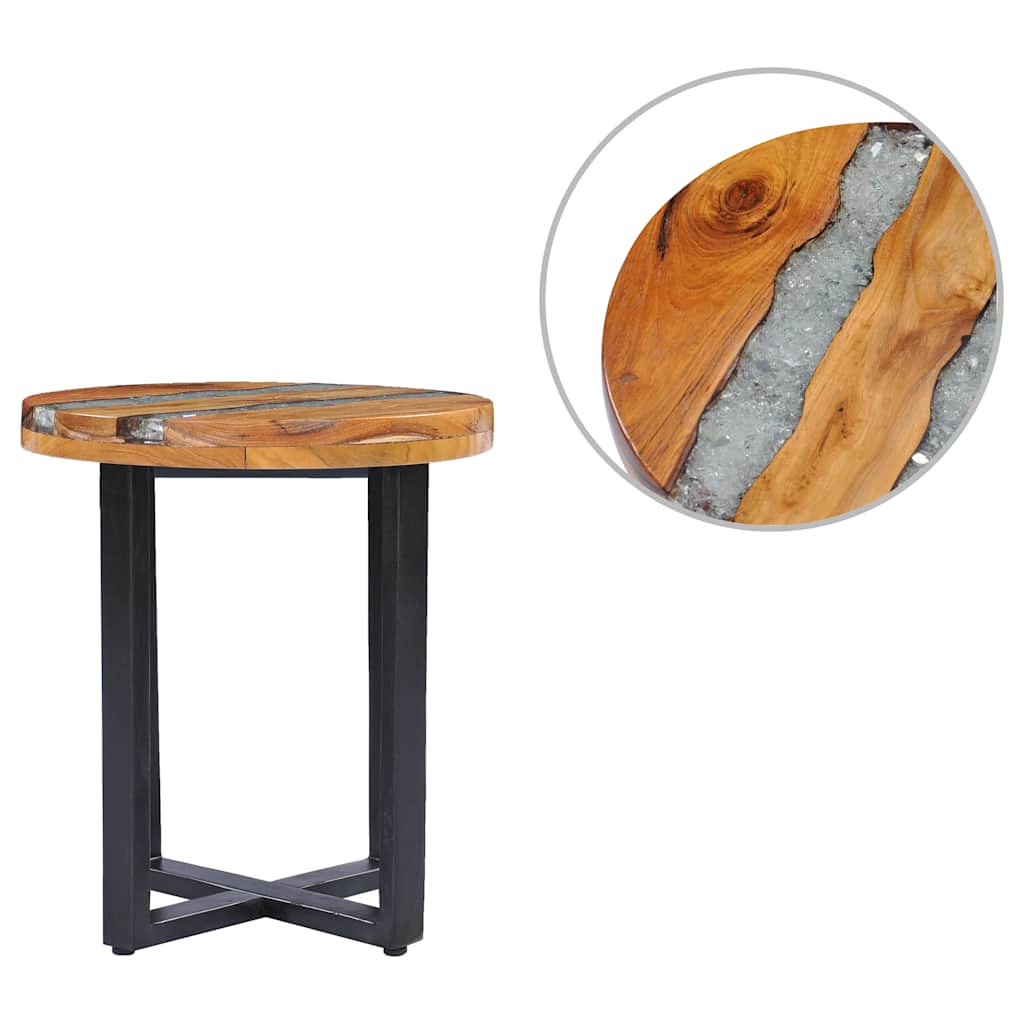 Konferenční Stolek 40 X 45 Cm Masivní Teak A Polyresin