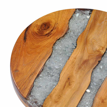 Konferenční Stolek 40 X 45 Cm Masivní Teak A Polyresin
