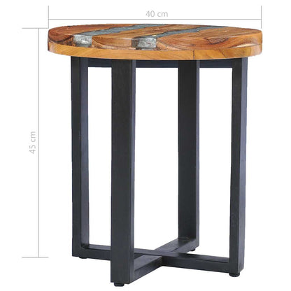 Konferenční Stolek 40 X 45 Cm Masivní Teak A Polyresin