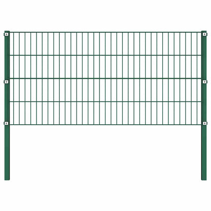 Plotový Panel Se Sloupky Železný 522 X Zelený
