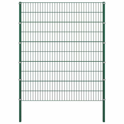 Plotový Panel Se Sloupky Železný 522 X Zelený