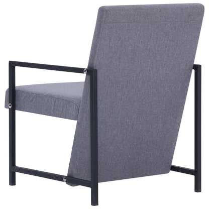 Křeslo Světle Šedé Textil