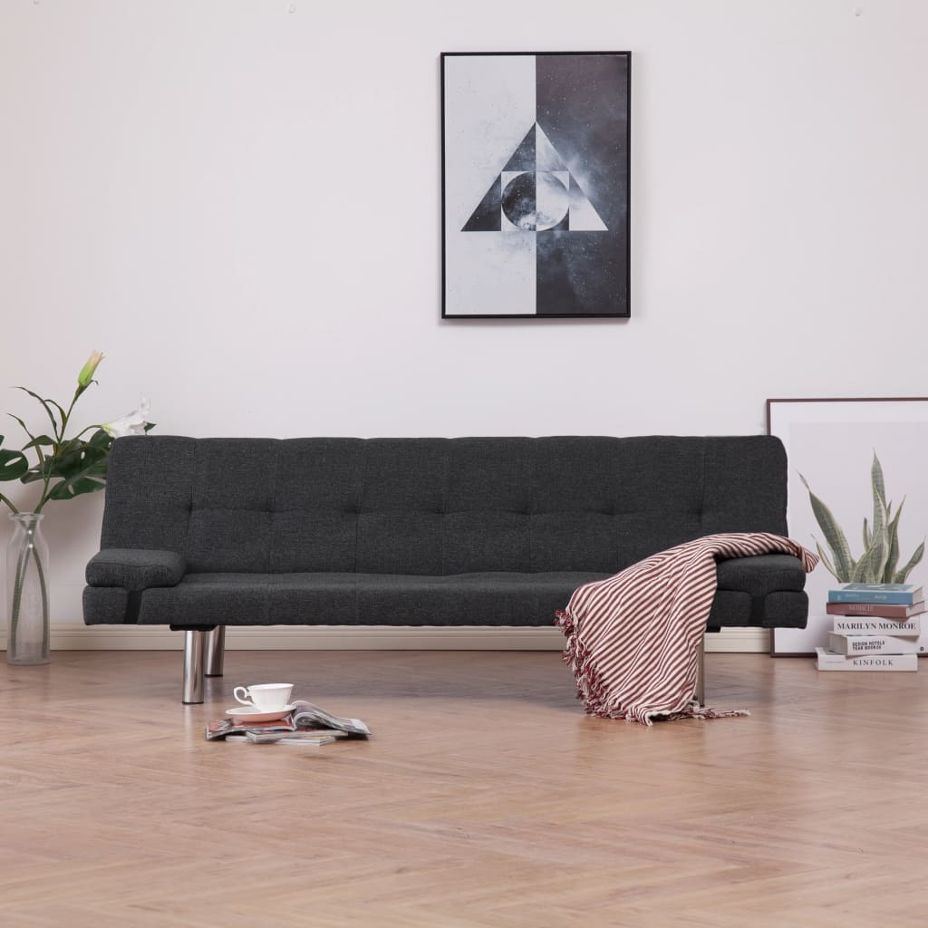 Rozkládací Pohovka Se 2 Polštáři Polyester