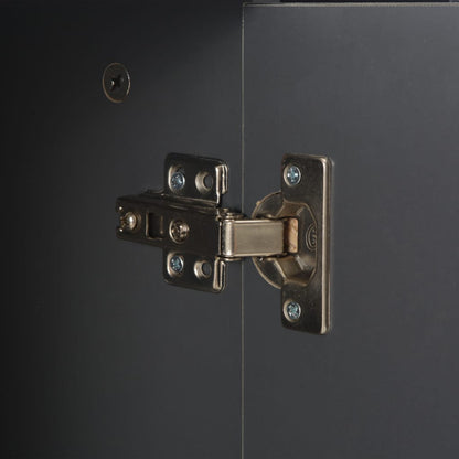 Příborník Šedý S Vysokým Leskem 71X35X80 Cm Kompozitní Dřevo