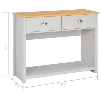 Konzolový Stolek Šedý 97 X 35 X 76 Cm