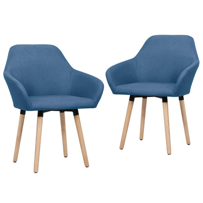 Jídelní Židle 2 Ks Žluté Textil