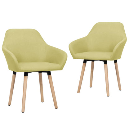 Jídelní Židle 2 Ks Žluté Textil