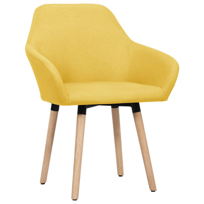 Jídelní Židle 2 Ks Žluté Textil