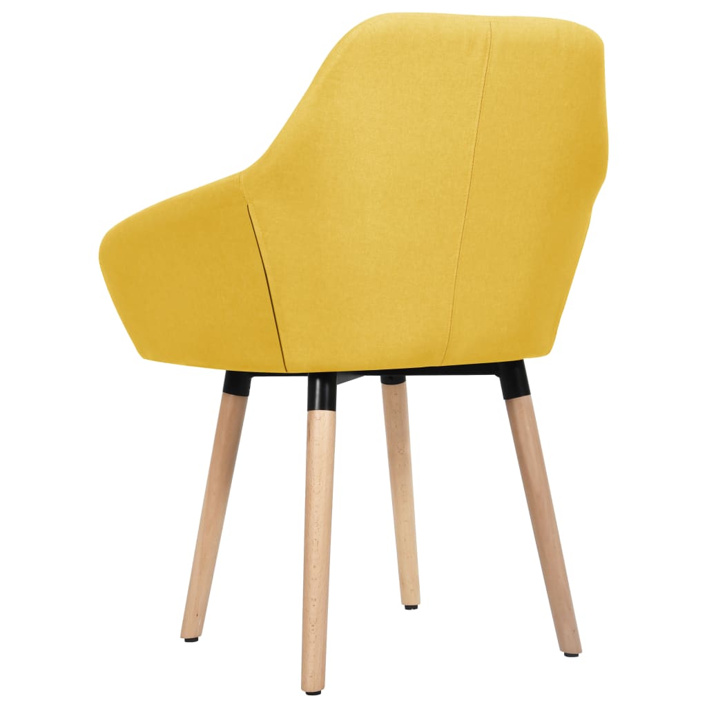 Jídelní Židle 2 Ks Žluté Textil