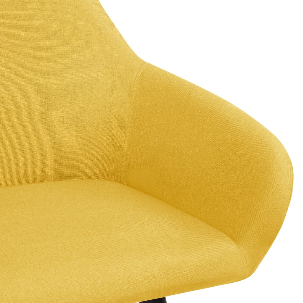 Jídelní Židle 2 Ks Žluté Textil
