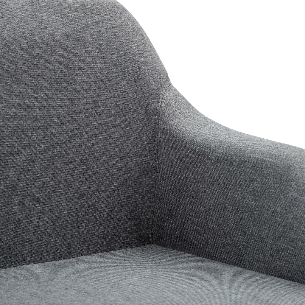Otočné Jídelní Židle 2 Ks Světle Šedé Textil
