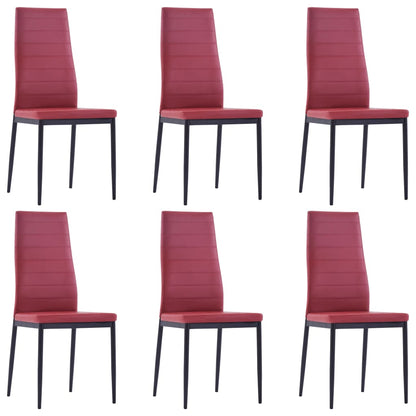 7Dílný Jídelní Set Vínově Červený