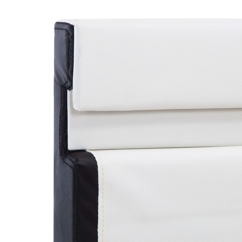 Rám Postele S Led Světlem Bílý Umělá Kůže 160 X 200 Cm