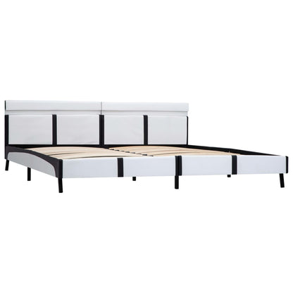 Rám Postele S Led Světlem Bílý Umělá Kůže 180 X 200 Cm
