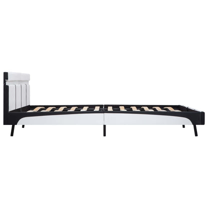 Rám Postele S Led Světlem Bílý Umělá Kůže 180 X 200 Cm