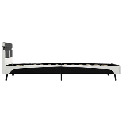 Rám Postele S Led Světlem Černý Umělá Kůže 90 X 200 Cm