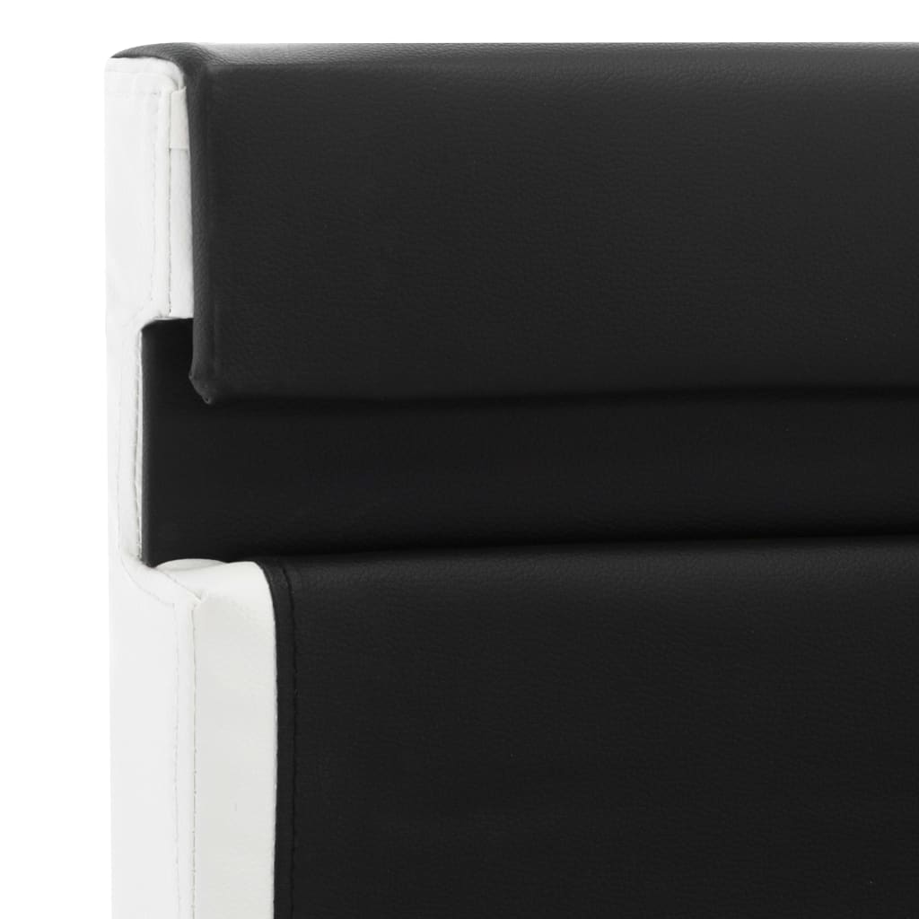 Rám Postele S Led Světlem Černý Umělá Kůže 90 X 200 Cm