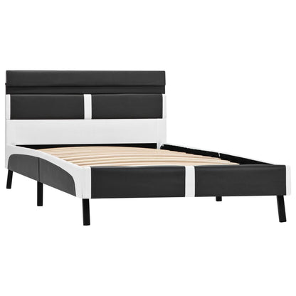 Rám Postele S Led Světlem Šedý Umělá Kůže 90 X 200 Cm