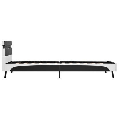 Rám Postele S Led Světlem Šedý Umělá Kůže 90 X 200 Cm