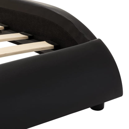 Rám Postele Černobílý Umělá Kůže