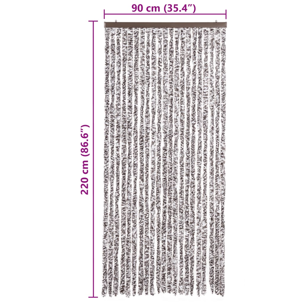 Závěs Proti Hmyzu Hnědý A Béžový Chenille Hnědo-Béžová