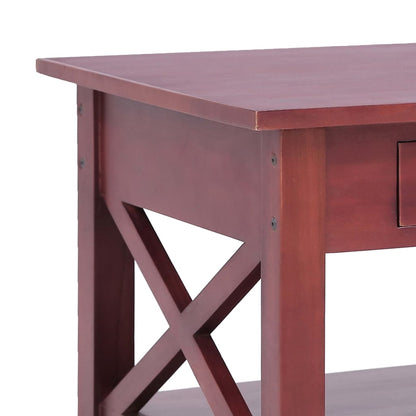 Konferenční Stolek Hnědý 100 X 55 X 46 Cm Masivní Mahagon