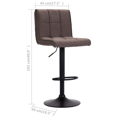 Barové Stoličky 2 Ks Textil