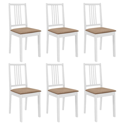Jídelní Židle S Poduškami 4 Ks Šedé Masivní Dřevo