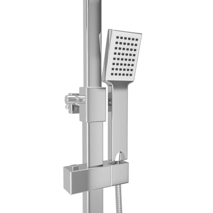 Sprchový Set Se Dvěma Hlavicemi A Termostatem Nerezová Ocel